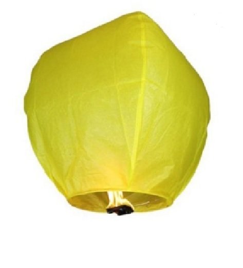Lietajúci lampión šťastia - žltý 10ks